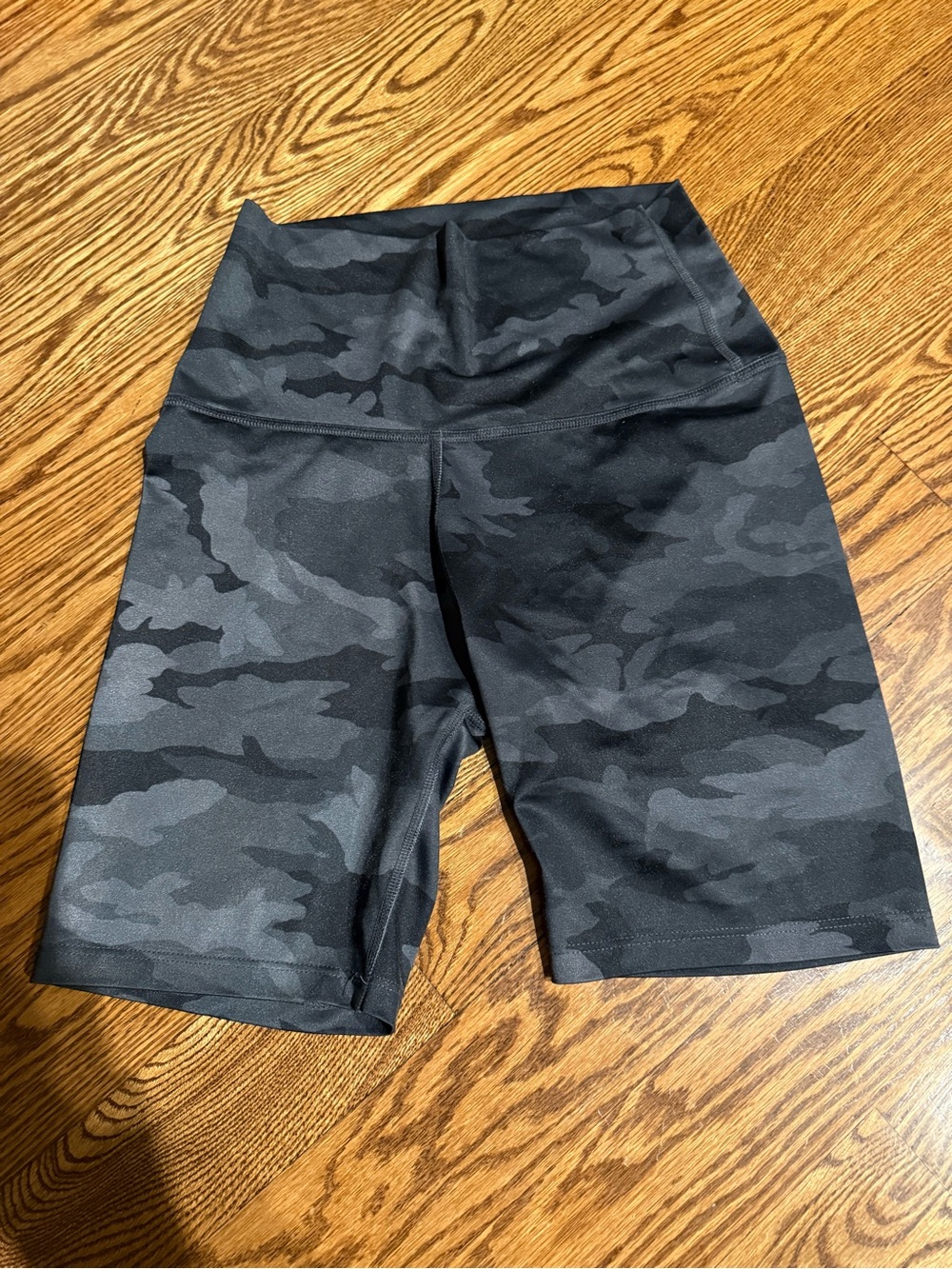 Beyond Yoga High-Rise Black Camo Bike Shorts